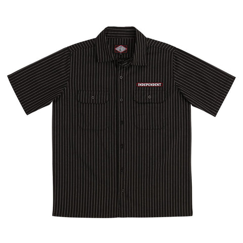 Independent Bar Logo Work Shirt - Black White