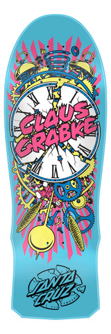 Santa Cruz Grabke Exsploding Clock Blue Reissue 10in Skateboard Deck