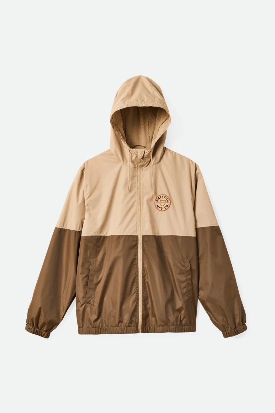 Brixton Claxton Crest Lightweight Jacket - Sand Dark Earth