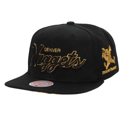 Mitchell & Ness Denver Nuggets Script Snapback Hat - Black