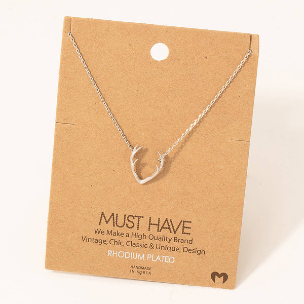 Classic Antler Pendant Necklace: S