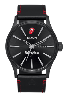 Nixon x Rolling Stones Sentry Leather - All Black