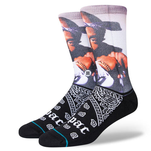 Stance X Tupac Makaveli Crew Socks - Black