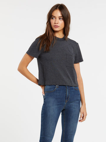 Volcom Pocket Stone Tee - Heather Black