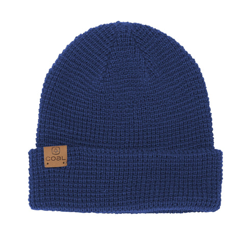 Coal Juno Merino Waffle Knit Beanie - Blue