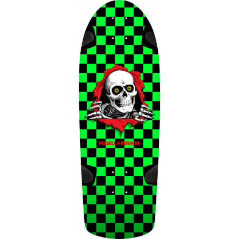 Powell Peralta OG Ripper Skateboard 10" - Green/Black Checkered