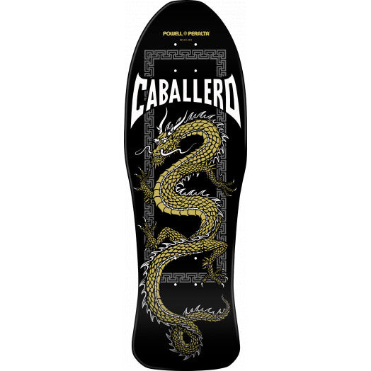 Powell Peralta Steve Caballero Chinese Dragon Skateboard Deck black/Gold 10x30