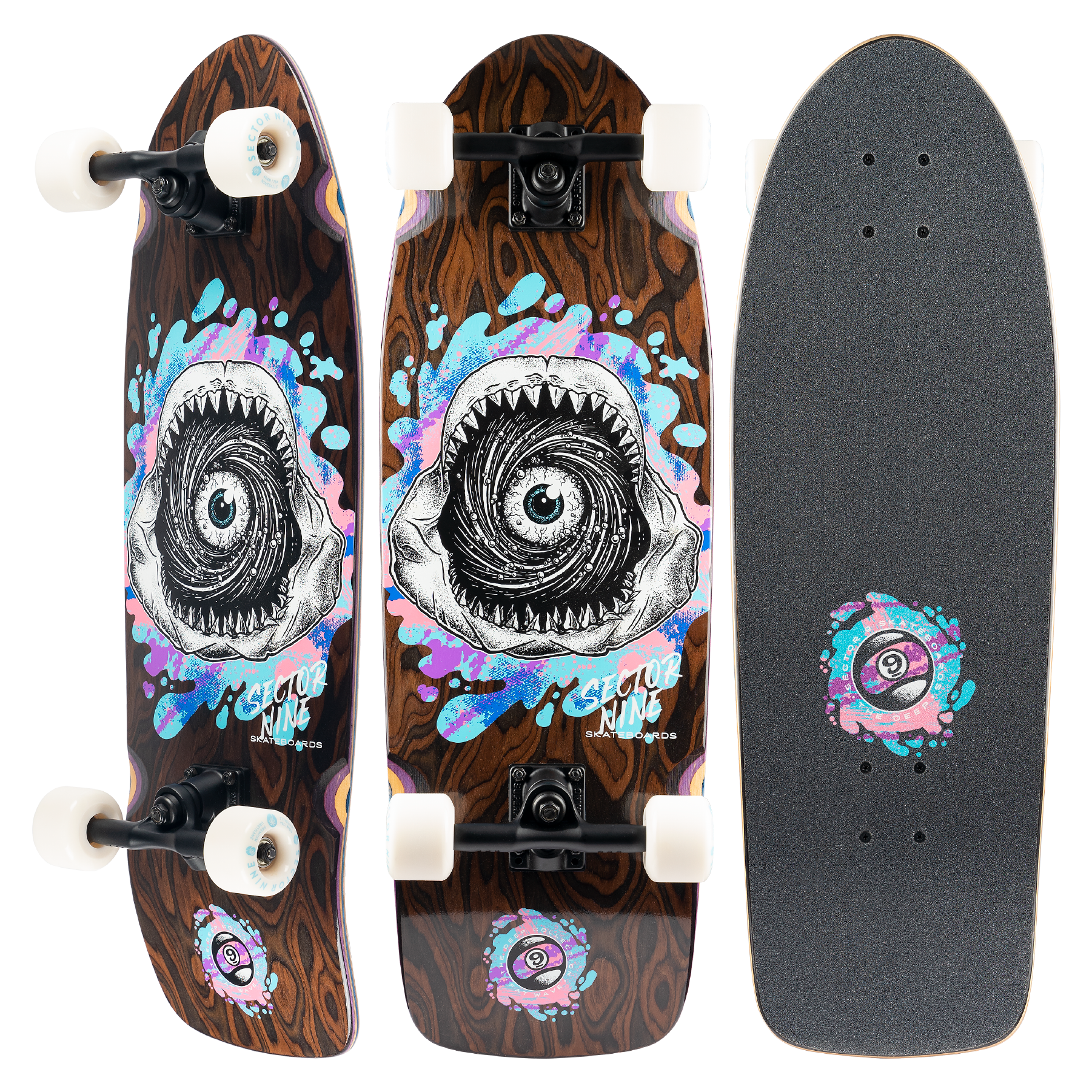 Sector 9 Fat Wave Fossil Longboard Complete