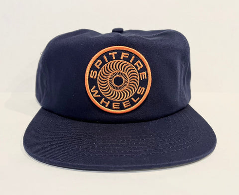 Spitfire Classic 87 Swirl Snapback Hat - Navy Orange