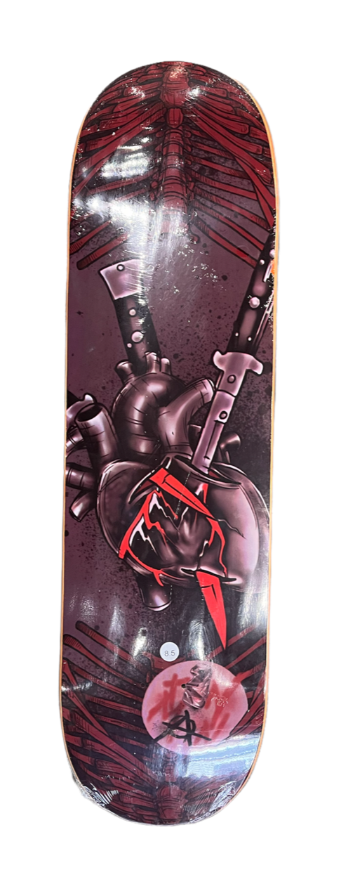 Tin Man Metal Heart Skatebord Deck