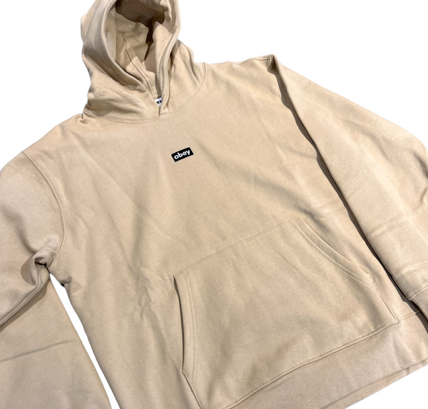 Obey Lower Caser Pullover Hoodie - Oat Milk