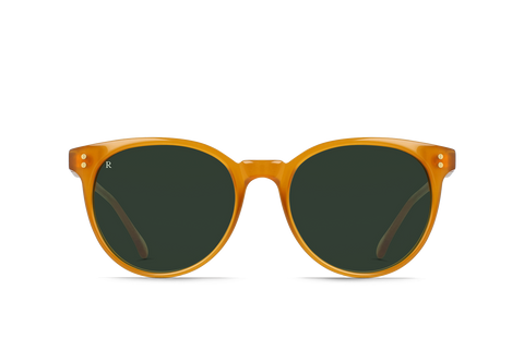 Raen Norie Cat-Eye Handmade Sunglasses - Honey/Bottle Green