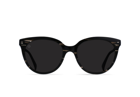 Raen Lily Female Cat-Eye Sunglasses - Licorice/Dark Smoke