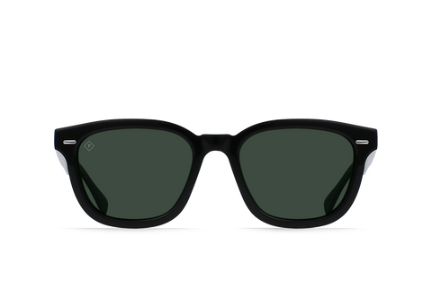 Raen Myles Crystal Black Green Polarized Sunglasses