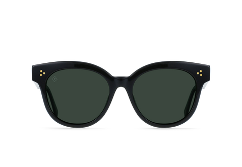 Raen Nikol Crystal Black Green Polarized Sunglasses