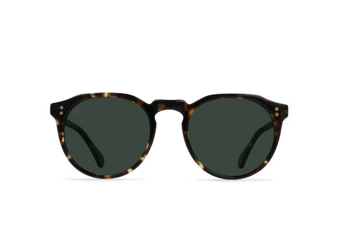 Raen Remmy Polarized Round Sunglasses - BRINDLE TORTOISE / GREEN POLARIZED