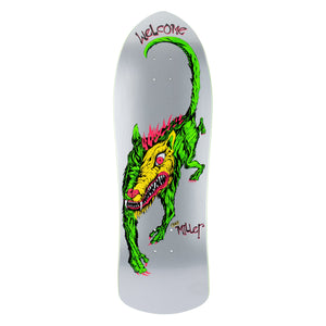 Welcome Skateboards Chris Miller Beast On Crossbone - Metallic Silver 10