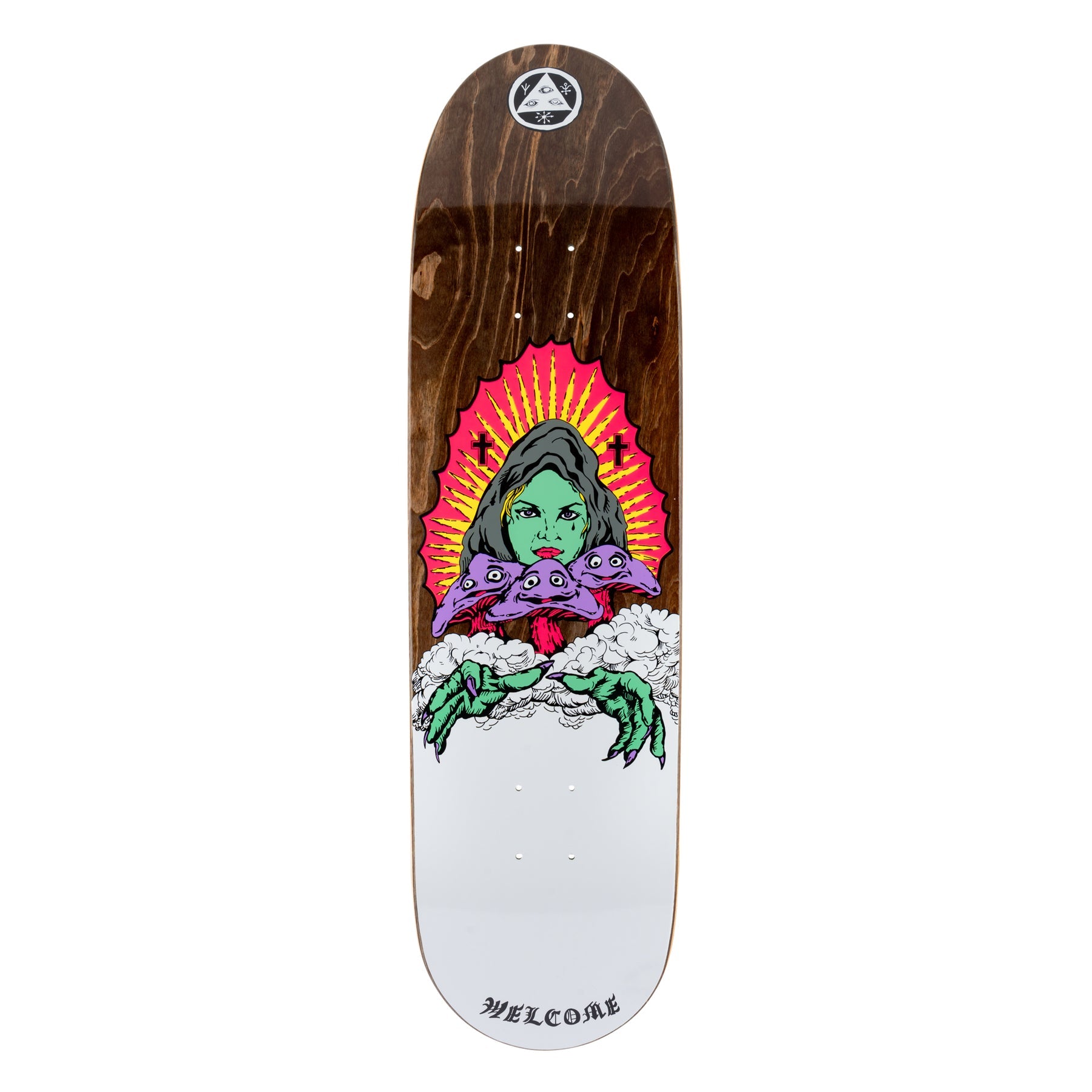 Welcome Skateboards Mushroom Witch On Pysanka - Brown 8.5