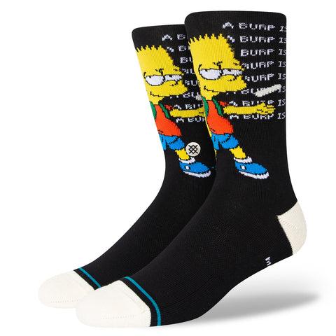 Stance x Simpsons Troubled Crew Socks - Black