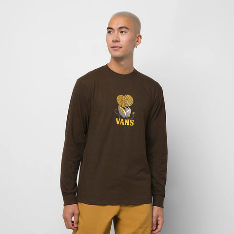 Vans Toaster Waffle Long Sleeve T-Shirt - DEMITASSE