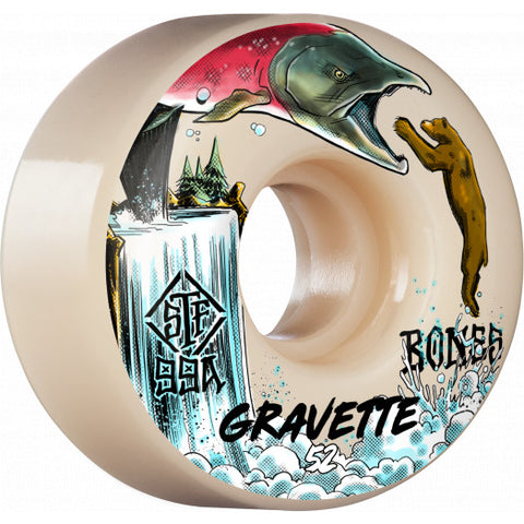 BONES WHEELS PRO STF Skateboard Wheels Gravette Spawn 52mm V2 Locks 99a 4pk