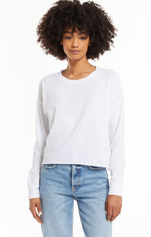 Z Supply Organic Boxy Longsleeve Crew T-Shirt