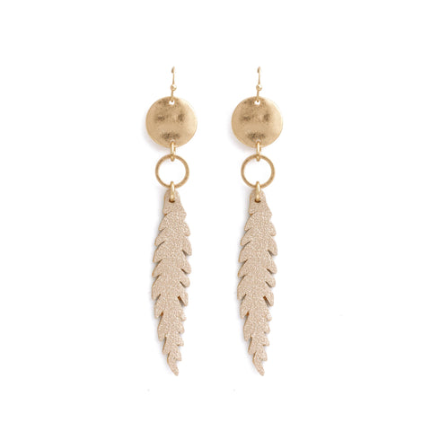 Slendid Iris Feather Earrings