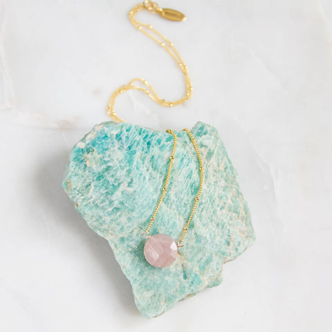 Peach Moonstone Necklace