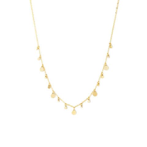 Splendid Iris Gypsy Coin Necklace - Gold