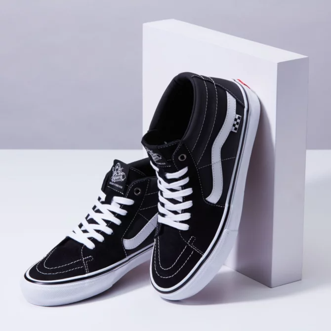 Vans Skate Grosso Mid Shoes - Black/White/Emo Leather