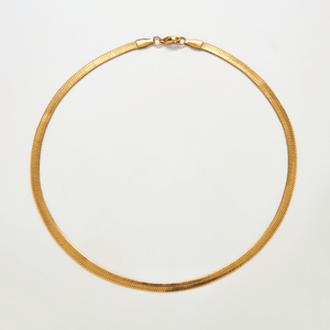 Gold Herringbone Necklace