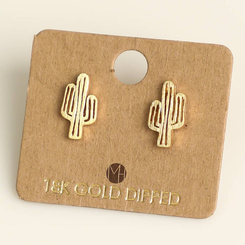 Mini Cactus Stud Earrings