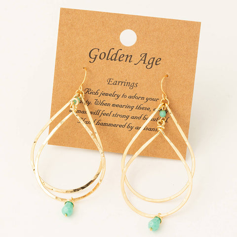 Thin Layered Teardrop Cutout Earrings