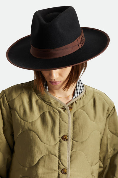 Brixton Reno Fedora - Black Brown