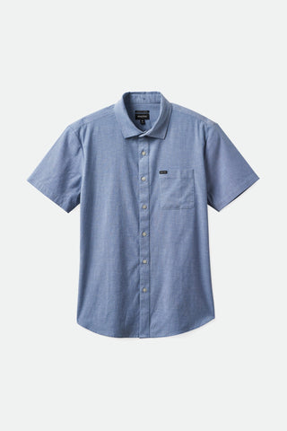 Brixton Charter Oxford Woven Short Sleeve Woven - Light Blue Chambray